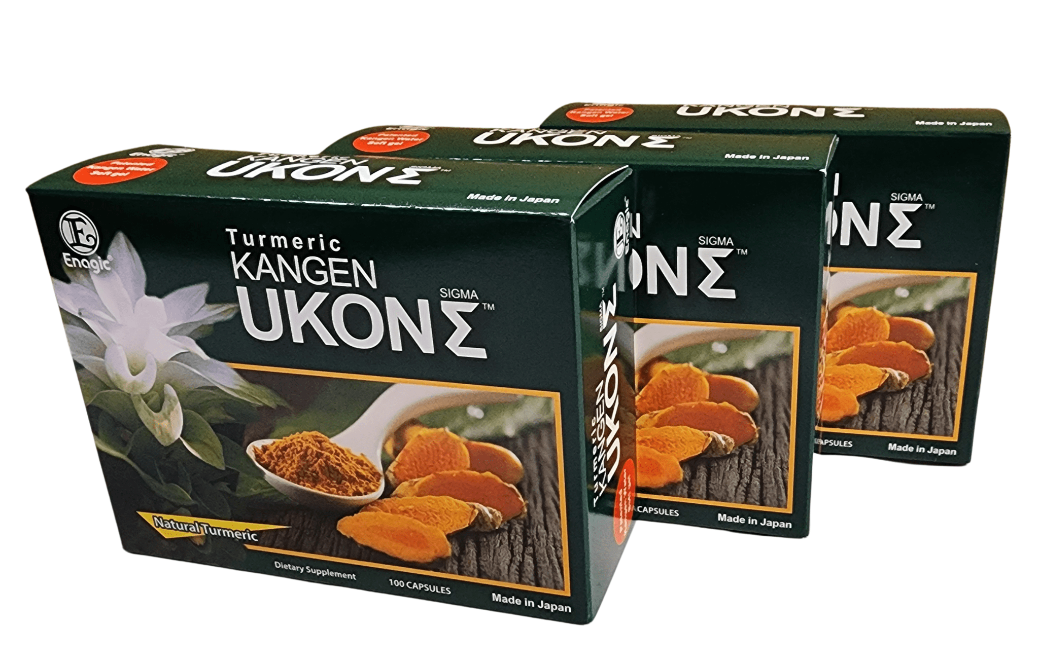 3Pack Kangen Ukon Organic Turmeric by ENAGIC Multivitamins Vegeterian