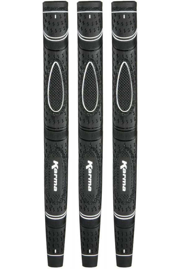 3 Pack Karma Black Dual Touch Midsize Putter Grip
