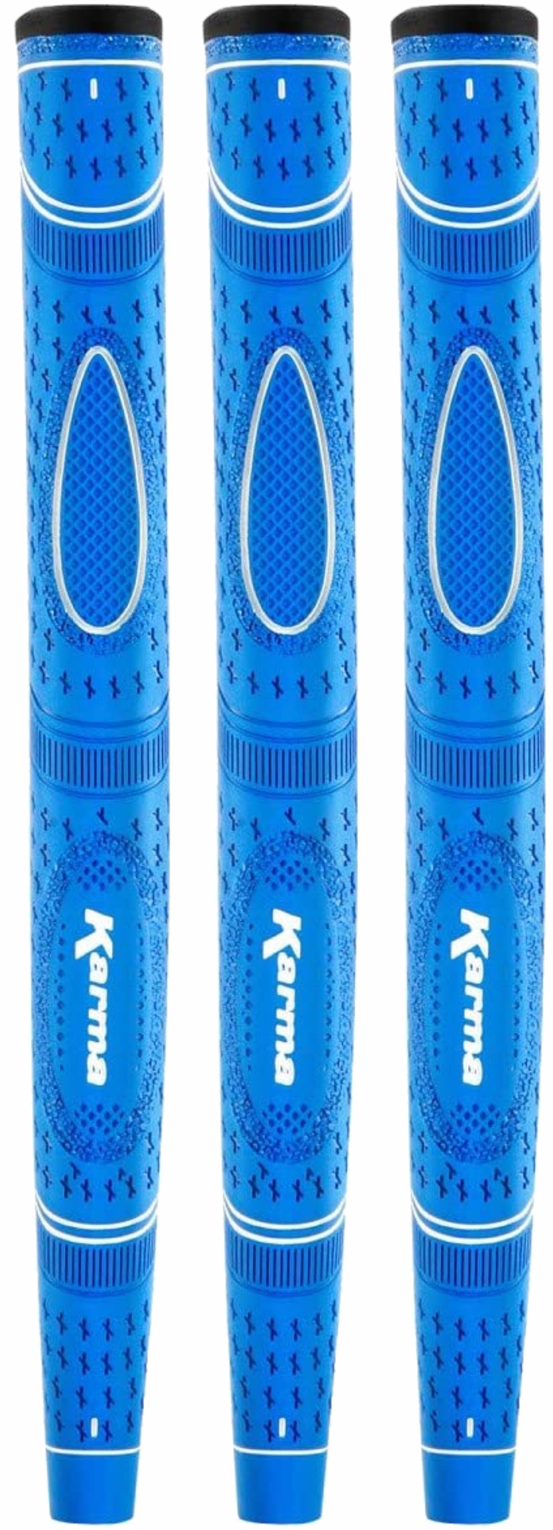 3 Pack Karma Blue Dual Touch Midsize Putter Grip