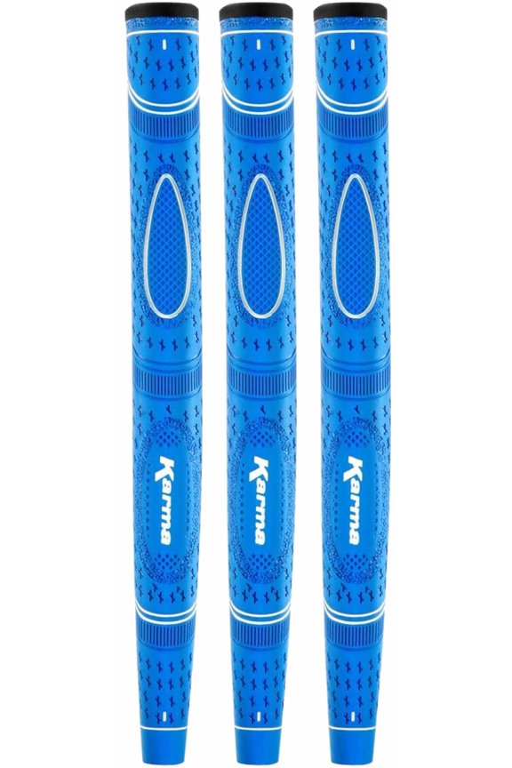 3 Pack Karma Blue Dual Touch Midsize Putter Grip