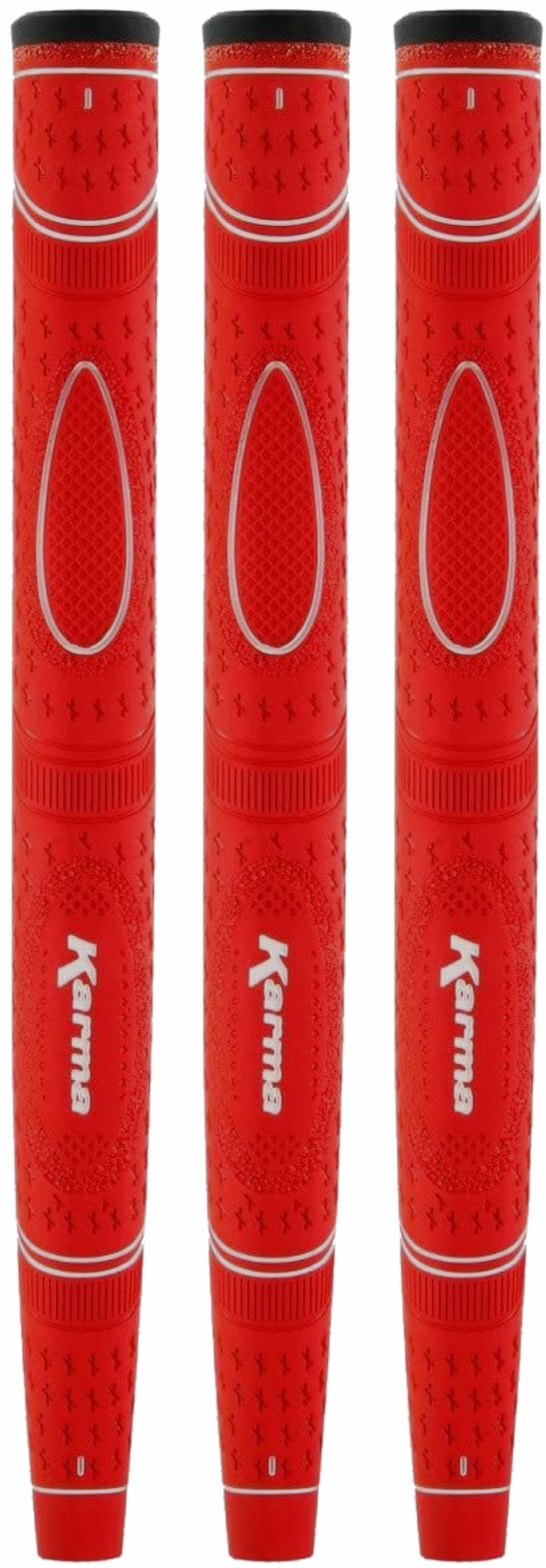3 Pack Karma Red Dual Touch Midsize Putter Grip
