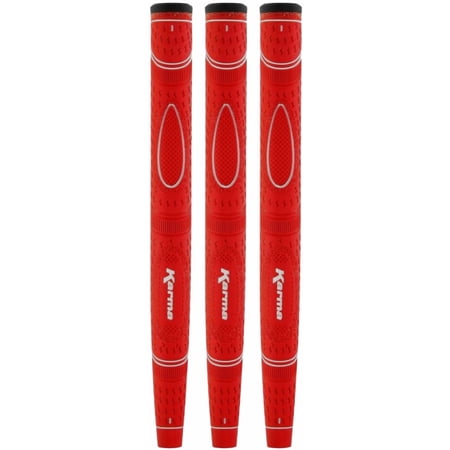 3 Pack Karma Red Dual Touch Midsize Putter Grip