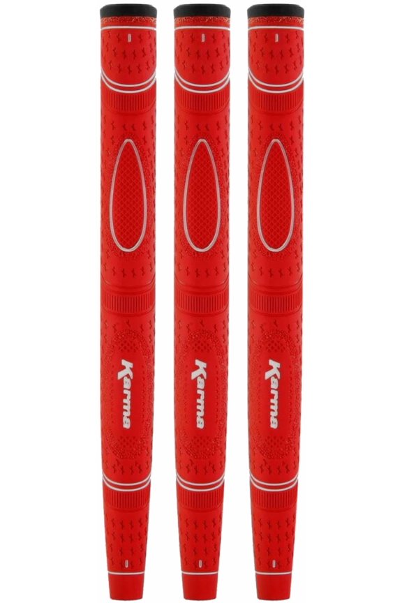 3 Pack Karma Red Dual Touch Midsize Putter Grip