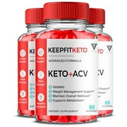 3 Pack Keep Fit Keto ACV Gummies KeepFit Supplement, Keep Fit Maximum Strength Formula 180 Gummies