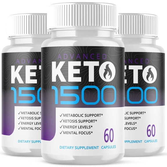 (3 Pack) Keto 1500 - Pills for Weight Loss - Energy Boosting Supplements for Weight Management - Advanced Ketogenic Ketones - 180 Capsules