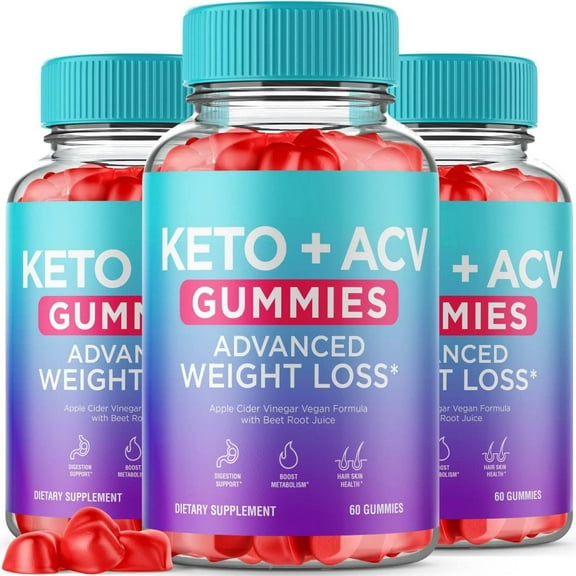 (3 Pack) Keto ACV Gummies Advanced Weight Management , Keto + ACV Gummies, Apple Cider Vinegar for Metabolism, Detox, Keto Diet Woman and Man (180 Gummies)