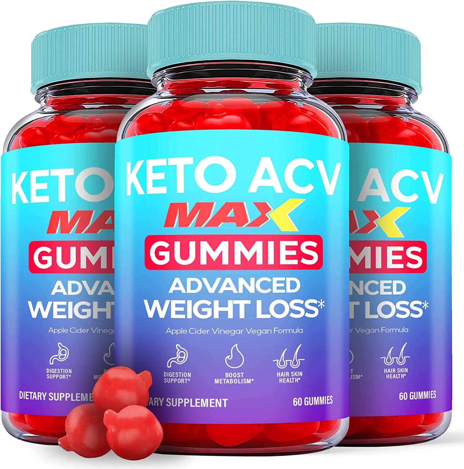 (3 Pack) Keto ACV Max Gummies Supplement for Weight Loss Energy