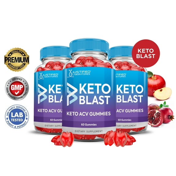 (3 Pack) Keto Blast ACV Gummies 1000MG Dietary Supplement 180 Gummys