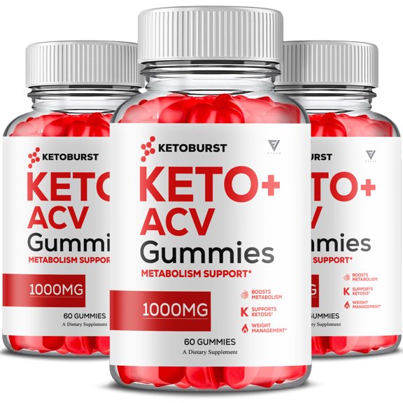 (3 Pack) Keto Blast ACV Gummies, KetoBlast Formula (180 Gummies)