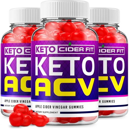 3 Pack Keto Cider Fit ACV Gummies - Official - Keto CiderFit ACV Advanced Formula Plus Apple Cider Vinegar Dietary Supplement B12 Beet Root Juice Men Women 180 Gummies