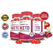 (3 Pack) Keto Drops Keto ACV Gummies 1000MG Dietary Supplement 180 Gummys