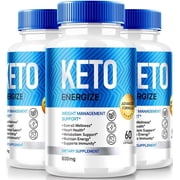 3 Pack Keto Energize Capsules, Official KetoEnergize To Boost Energy Levels, All Natural Keto Energy To Support Health and Fitness Goals, Keto Supplement Reviews 180 Capsules