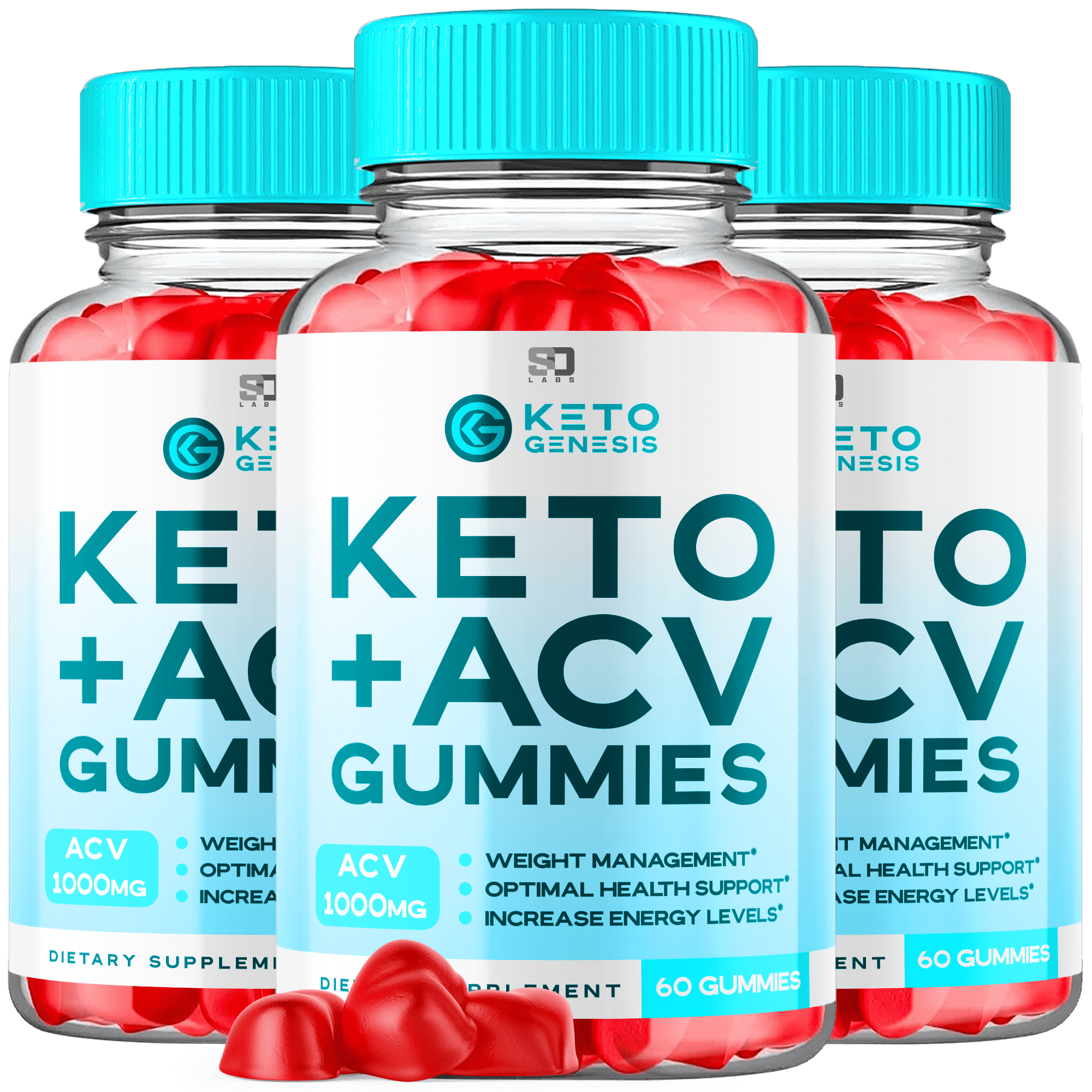 (3 Pack) Keto Genesis Keto ACV Gummies - Apple Cider Vinegar Supplement ...