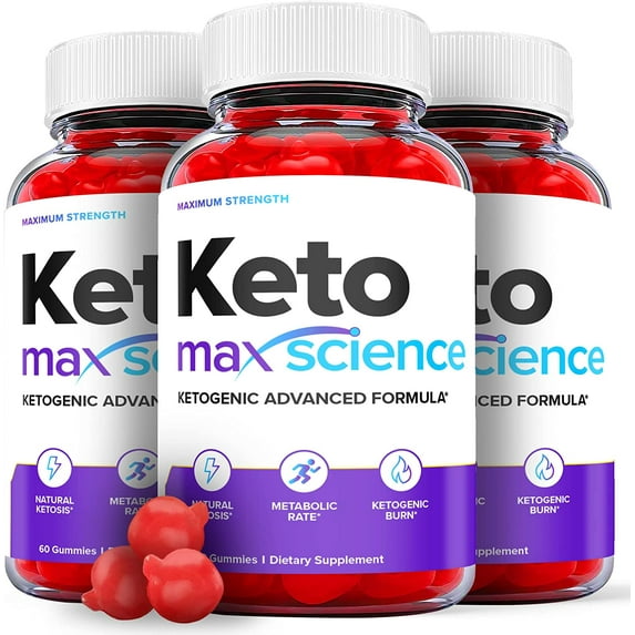 (3 Pack) Keto Max Science Keto ACV Gummies - Supplement for Weight Loss - Energy & Focus Boosting Dietary Supplements for Weight Management & Metabolism - Fat Burn - 180 Gummies