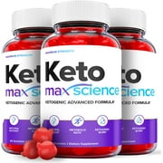 3 Pack Keto Max Science Keto ACV Gummies - Supplement for Weight Loss - Energy & Focus Boosting Dietary Supplements for Weight Management & Metabolism - Fat Burn - 180 Gummies