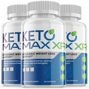 3 Pack Keto Max XR - Supplement for Weight Loss - Energy & Focus Boosting Dietary Supplements for Weight Management & Metabolism - Advanced Fat Burn Raspberry Ketones Pills - 180 Capsules