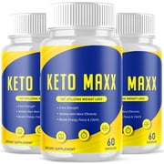 3 Pack Keto Maxx - Supplement for Weight Loss - Energy & Focus Boosting Dietary Supplements for Weight Management & Metabolism - Advanced Fat Burn Raspberry Ketones Pills - 180 Capsules