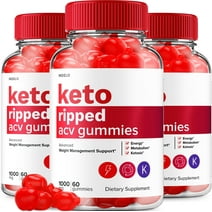 (3 Pack) Keto Ripped Gummies, Keto Ripped ACV Gummies Advanced Weight Management Supplement 1000mg, Apple Cider Vinegar Vitamin B12, Advanced Keto Ripped ACV Gummies (180 Gummies)