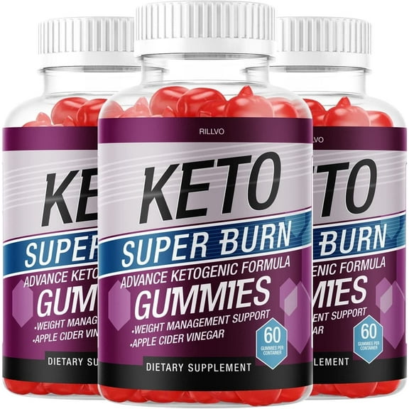3 Pack Keto SuperBurn Gummies ACV Gummies with Apple Cider Vinegar Gummy 180 Gummies