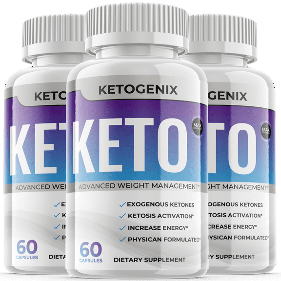 (3 Pack) Ketogenix Keto Max Pills Advanced Weight Mangement Puretonics VIP Tablets Ketogenic As Seen on for Women Men Supplements (180 Capsules)