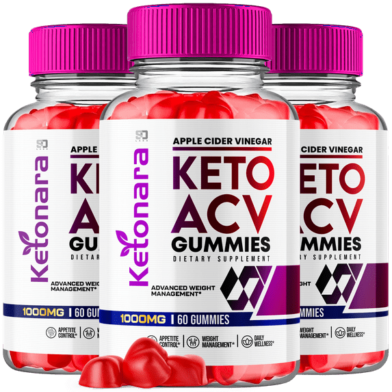 (3 Pack) Ketonara Keto ACV Gummies - Apple Cider Vinegar Supplement for Energy & Focus - Dietary Supplement Gummies with Apple Cider Vinegar Folate Vitamin B12 B6 Beet Root (180 Gummies)