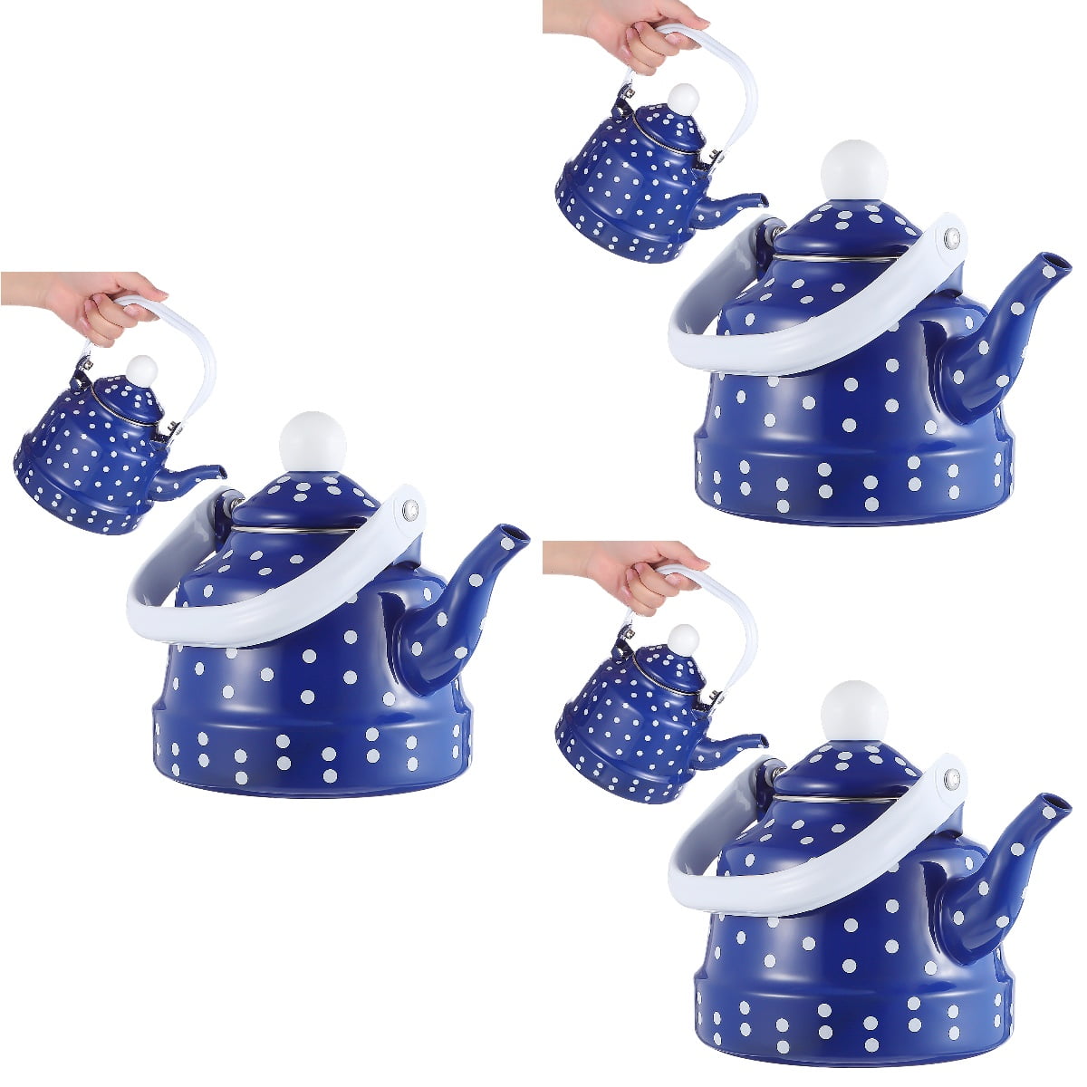 3 Pack Kettle Vintage Teapot Enamel Tea Pot Tea Pots Stovetop Teapots