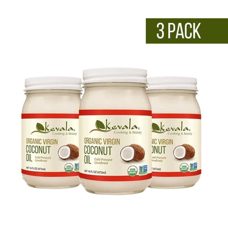 (3 Pack) Kevala Organic Coconut Oil 16 fl oz