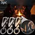 thumbnail image 1 of 3 Pack Keychain Metal Match Kerosene Lighter, Reusable Waterproof Windproof Permanent Strike Anywhere, with Multitool Bottle Opener(Black,Gold,Silver), 1 of 8