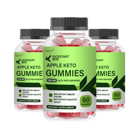 (3 Pack) KickStart Keto - Kickstart Keto, Apple Keto Gummies