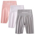 thumbnail image 1 of 3-Pack Kids Teens Girls Capri Leggings with Wide Waistband, Summer Sports Shorts Breathable Modal Cotton Soft Knee Length Leggings, 5-15 Years, 1 of 9