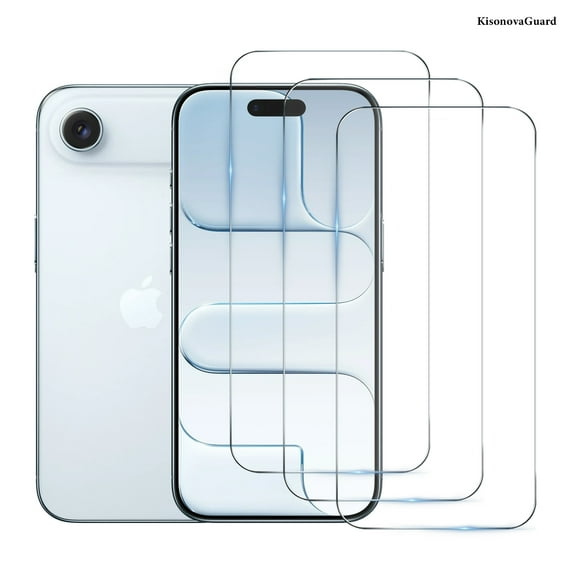 [3 Pack] KisonovaGuard Compatible with iPhone Air Screen Protector [6.5 Inch], Tempered Glass,Case Friendly Scratch-proof, Bubble Free, Ultra Resistant Clear