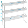 thumbnail image 1 of 3 Pack Kitchen Cabinet Organizer Shelf, Stackable Expandable Shelves Organizers for Kitchen Cabinet Countertop Storage, Adjustable Counter Cupboard Pantry Organizer Shelf Rack Stand, Length:25.5 Inch, 1 of 18