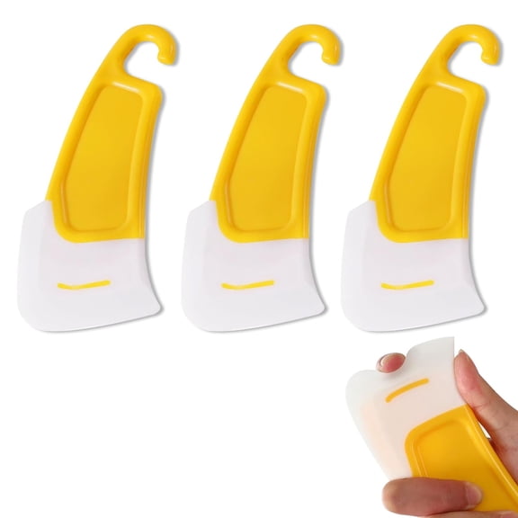3 Pack Kitchen Food Grade Silicone Spatula,Pot Scrapers for Kitchen Non Scratch,High Heat Resistant Silicone Pan Scraper Cleaning Spatula Pot Cleaning Tool.