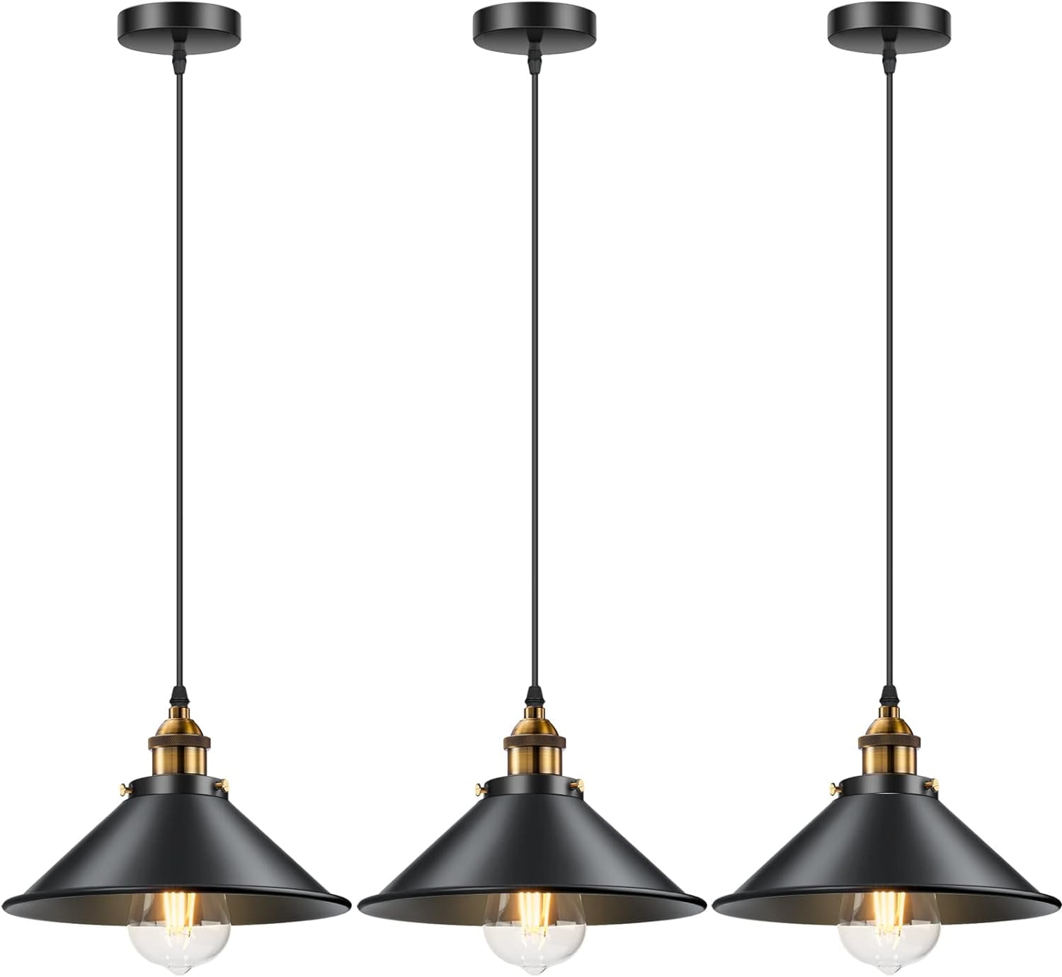 3 Pack Kitchen Pendant Light Fixtures Restaurant Bar Balcony Hanging ...