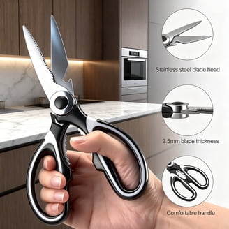 Kuhn Rikon 8'' Heavy-Duty Kitchen Shears with Bone Cover in Black