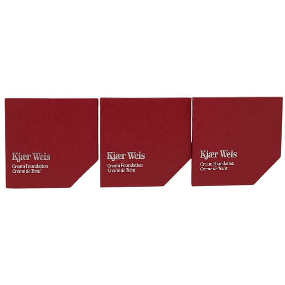 3 Pack Kjaer Weis Foundation Red Edition Refillable Compact Case *New* Compact Only