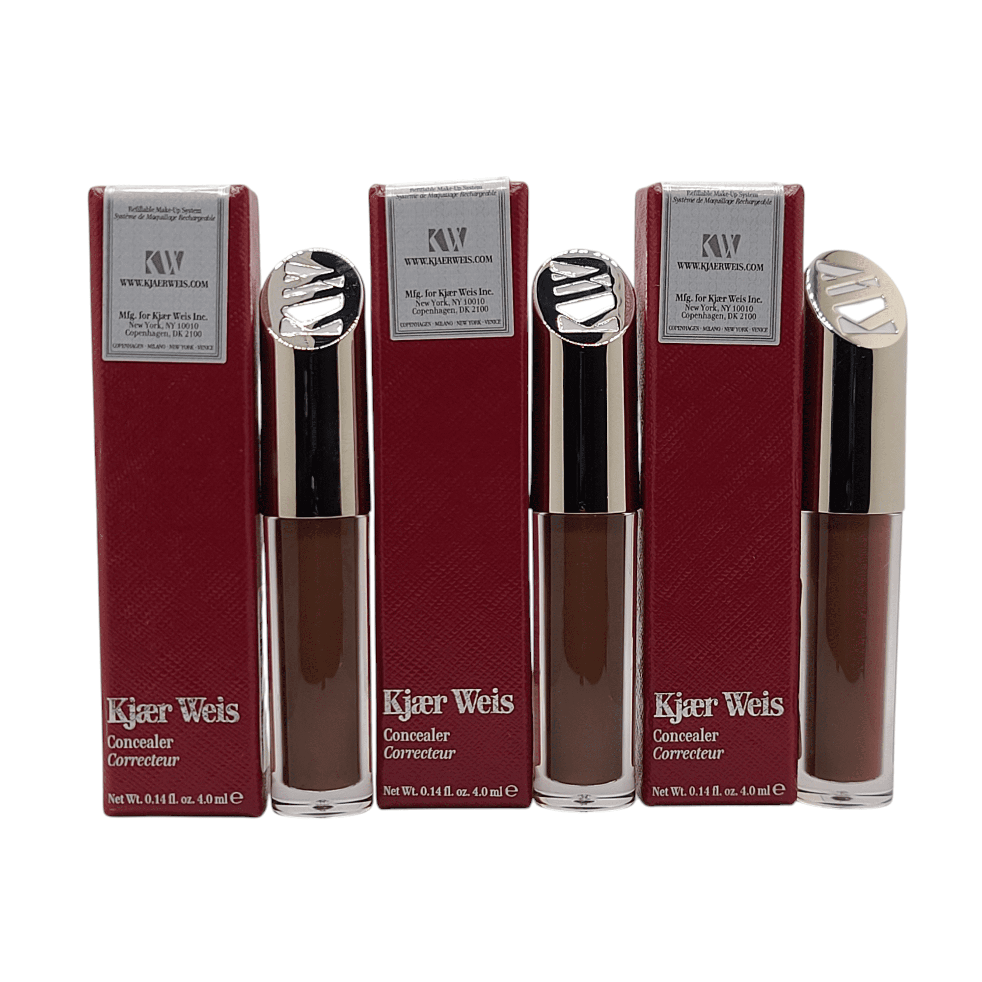 3 Pack Kjaer Weis Invisible Touch Concealer D345 0.14 oz *New in Box*