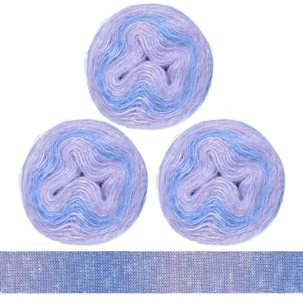 3 Pack Knitting Yarn Wool Luxurious Warm-Toned Gradient Mohair Yarn ...