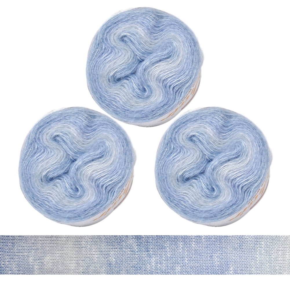 3 Pack Knitting Yarn Wool Luxurious Warm-Toned Gradient Mohair Yarn ...