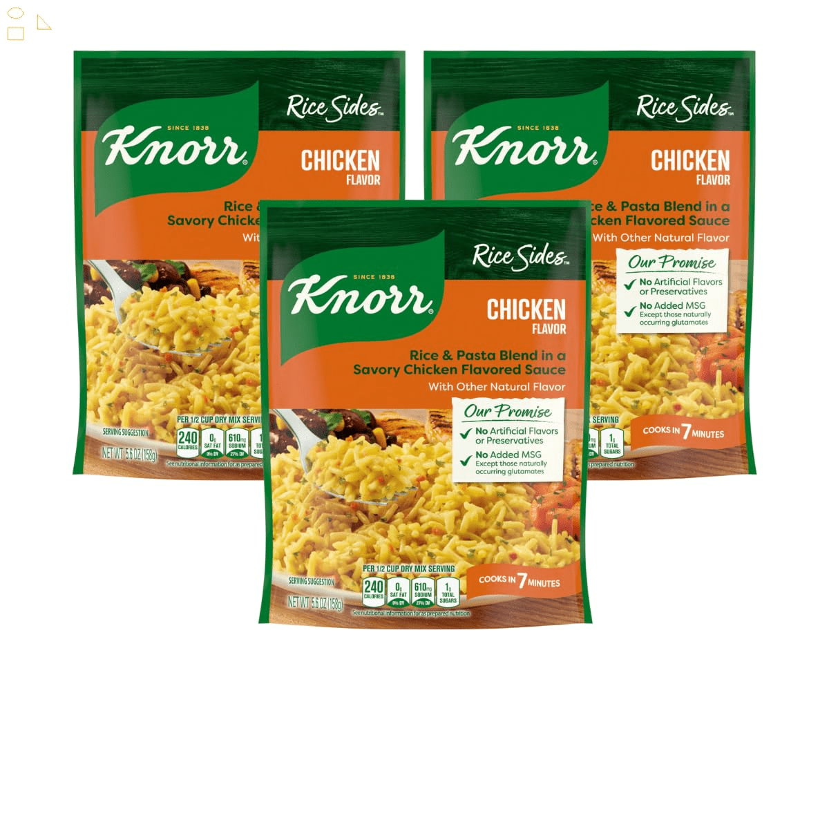 3 Pack Knorr Chicken Rice Sides for a Tasty Rice Side Dish No