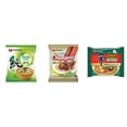 thumbnail image 1 of 3 Pack Korean NongShim Gourmet Spicy Shin Instant Ramen Noodle, 3 Flavors(Soon Veggie,chapagetti,shin Green) Plus NineChef Brand Long Handle Coffee Spoon, 1 of 2
