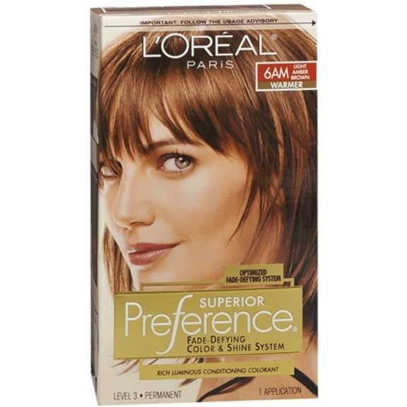 3 Pack - L'Oreal Superior Preference - 6AM Light Amber Brown (Warmer) 1 Each