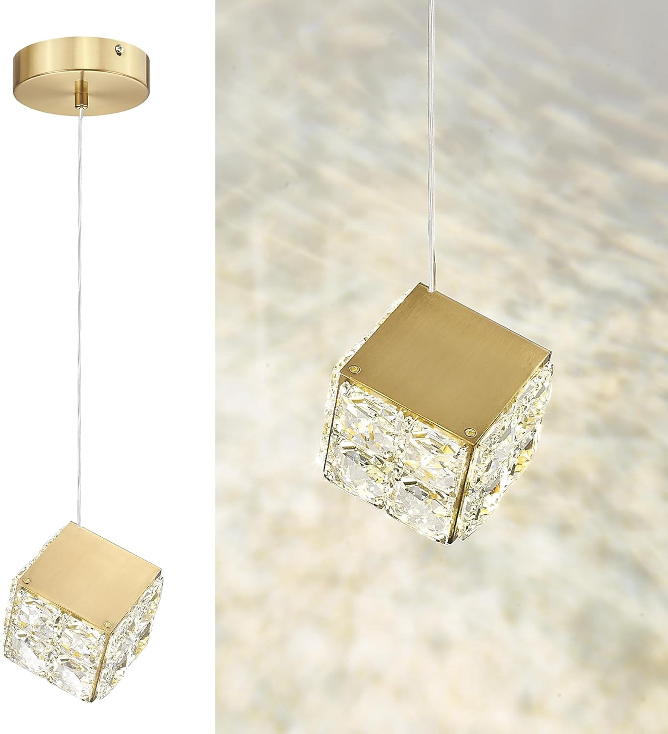 3-Pack Farmhouse Pendant Lights - 11" Gold Dome, 89" Cord, E26 Bulb Compatible, ETL Listed