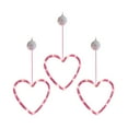 thumbnail image 1 of 3 Pack LED Heart Curtain Light Set with Suction Cups, Multi Mode Romantic Party Decoration String Lights for Wedding Room and Holiday, 1 of 6