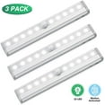 thumbnail image 1 of 3 Pack LED Motion Sensor Closet Lights Battery Operated Stick On Anywhere Wireless Motion Sensor Light Under Cabinet Lighting Wireless 10 LED Lighting Motion Lights, 1 of 8