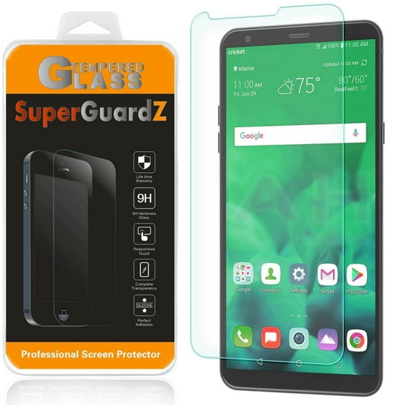 [3-Pack] LG Stylo 4 SuperGuardZ Tempered Glass Screen Protector, 9H, Anti-Scratch, Anti-Bubble, Anti-Fingerprint