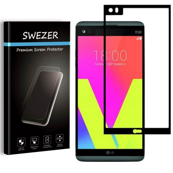 [3-Pack] LG V20 [SWEZER] Full Cover Tempered Glass Screen Protector, Edge-To-Edge Protection, 9H Anti-Scratch