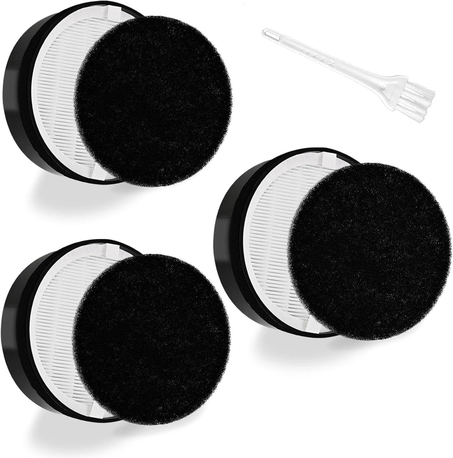 3 Pack LV-H132 Replacement Filter Compatible for LEVOIT LV-H132 Air Purifier LV-H132-RF, H13 True HEPA Filter, Activated Carbon Filter, Replace Part LV-H132-RF