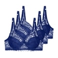 thumbnail image 1 of 3 Pack Lace Bras for Women Full Coverage Push Up Everyday Bra with Underwire High Impact Support, 1 of 4