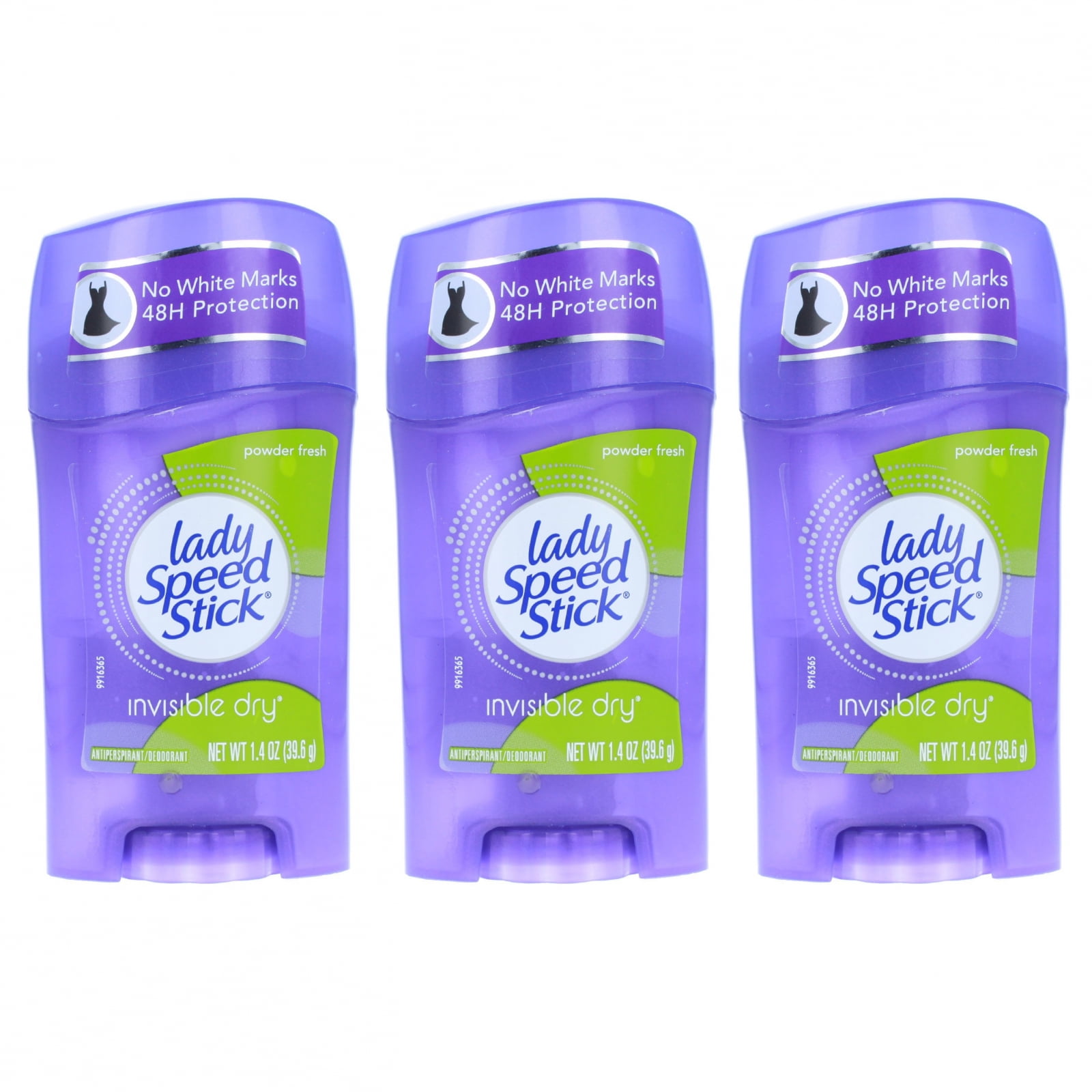 3 Pack Lady Speed Stick Womens Invisible Dry Deodorant Powder Fresh